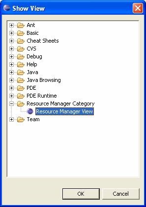 Eclipse Resource Manager View.