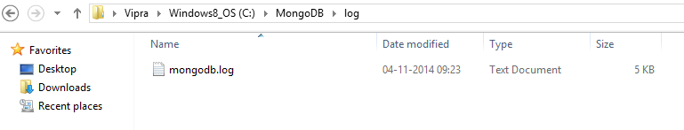 MongoDb Log Directory
