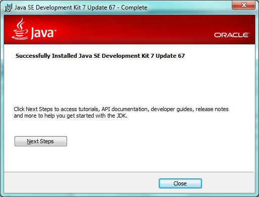 Successful Installation Of Java