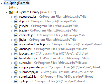 Java project in Project Explorer