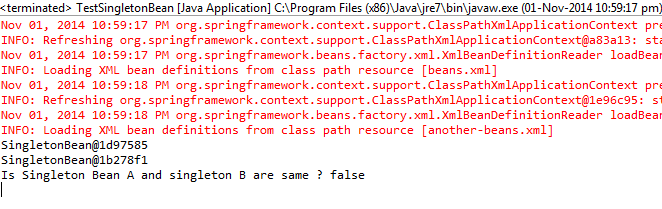 Example program output